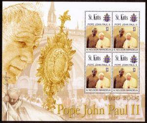 St Kitts 637 sheet MNH Pope John Paul II