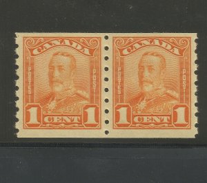 Canada # 160, Unused, Pair, VF, OG, NH. CV $ 160.00