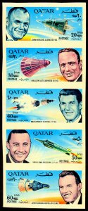 Qatar 121A imperf MNH American Astronauts, Rocket