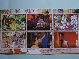 ​TONGA STAMP-FAMOUS DISNEY MOVIES-CARTOON-MNH STAMP SHEET #5