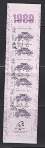 France #B609a (1989 Stamp Day Stagecoach  booklet) VF used CV $5.00+
