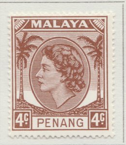 1954 Malaysia Penang 4cMH* Stamp A29P17F32433-