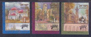 Israel 1396-98 MNH 2000 Pilgrimage to the Holy Land Set w/tabs