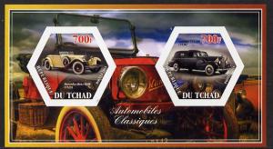 Chad 2014 Classic Cars #1 imperf sheetlet containing two ...