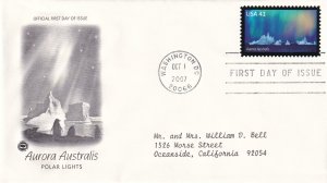 2007, Aurora Australis, PCS, FDC (E11695)