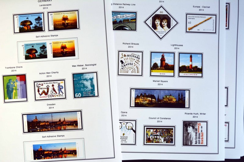 COLOR PRINTED GERMANY 2011-2020 STAMP ALBUM PAGES (89 illustrated pages)