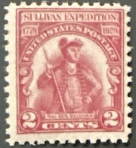 Scott #657 1929 2¢ Sullivan Expedition MNH OG