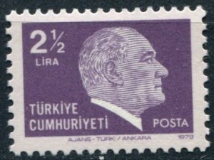 Turkey Sc#2129 MNH, 2½L pur, Ataturk, Definitive (1979-1981) (1979)