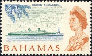 BAHAMAS - 1965 - SG252 4d Liner RMS Queen Elizabeth - Mint*