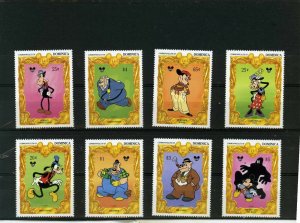 DOMINICA 1994 DISNEY MICKEY MOUSE 65th BIRTHDAY SET OF 8 STAMPS MNH