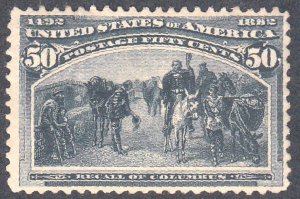 U.S. 240 (SCV$450.00) VF,  unused,  small thin, hinged* 1893