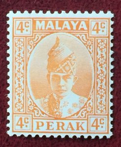 Malaya PERAK 1939 Sultan Iskandar 4c MLH SG#107 M4431