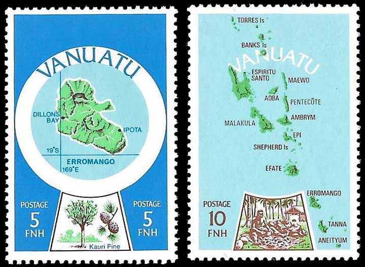 Vanuatu SC 280-281 - Vanuatu Maps - MNH - 1980