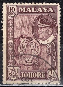 Malaya Johore; 1960: Sc. # 163; Used Single Stamp