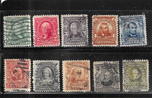 US# 300 - 304 1902-1903 Regular Issues  (U) CV $43.00
