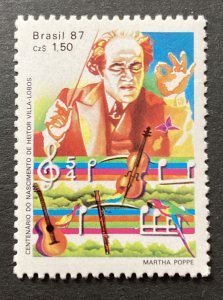 Brazil 1987 #2095, Heitor Villa Lobos, MNH.