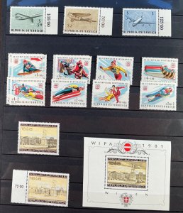 AUSTRIA MNH Back of the Book issues - Catalog $15.00