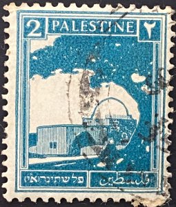 Palestine stamp 2, blue,  , stamp ge5 used