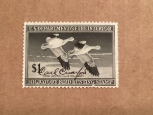 US Revenue #RW14 DUCK STAMP USED VF 1947 cat $15.00