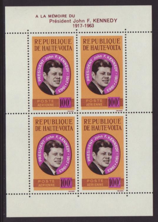 Burkina Faso C19a Kennedy Souvenir Sheet MNH VF