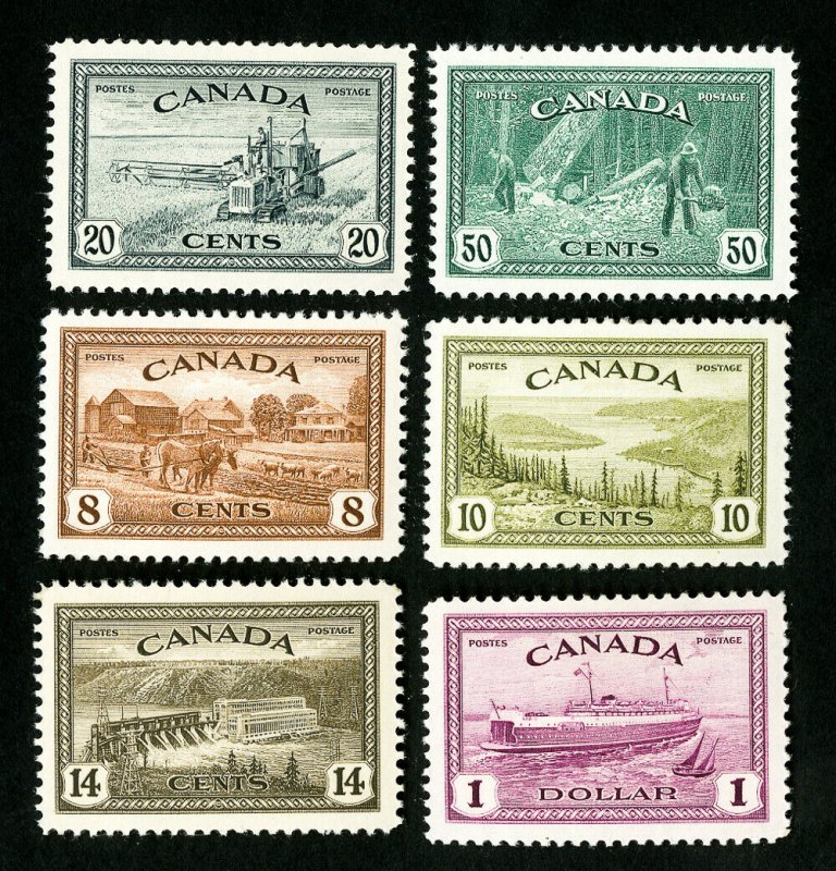 Canada Stamps # 268-73 VF OG NH Catalog Value $79.00