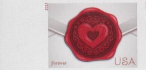 US 4741a Modern Imperf Love-Sealing Wax Single