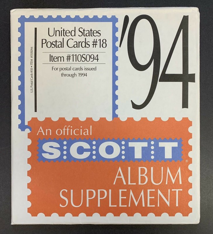 U.S. Postal Cards 1994, Scott Specialty Album Supplement #18