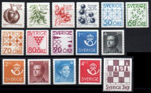 Sweden # 1430 - 1445 MNH