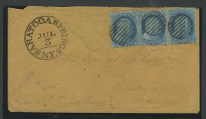 #18 ON COVER WITH BLACK GRID CANCELS SARATOGA SPRINGS, NY JUL 3 CV $2,250 HV832