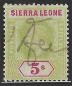 Sierra Leone #75 (1903), postally used single, cat. $140.00