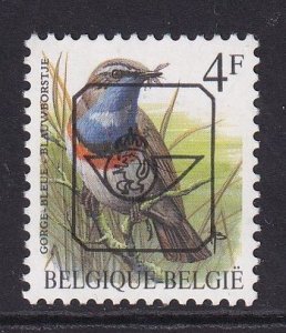 Belgium  #1222  MNH  1989  birds 4f  pre cancelled gorge bleue