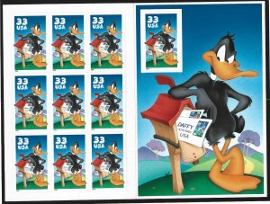 US #3306 Mint Sheet, Daffy Duck, M-NH*-