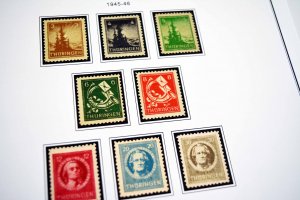 COLOR PRINTED OCCUPIED GERMANY 1945-1949 STAMP ALBUM PAGES (50 illustr. pages)