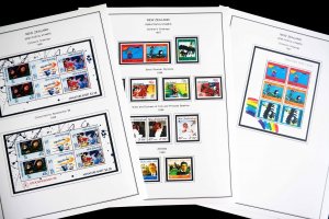 COLOR PRINTED NEW ZEALAND 1967-1989 STAMP ALBUM PAGES (93 illustrated pages)