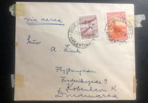 1949 Buenos Aires Argentina Airmail Commercial Cover To Copenhagen Denmark