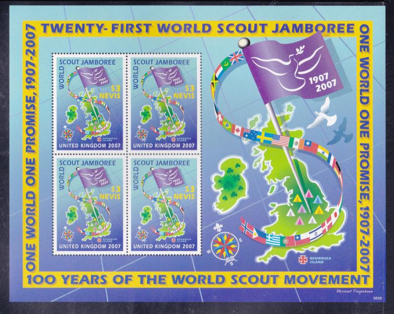 Nevis # 1491 & 1492, Scouting Jamboree, Mint NH