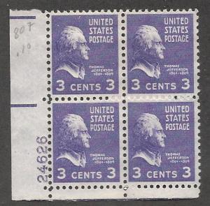 #807  3c Thomas Jefferson