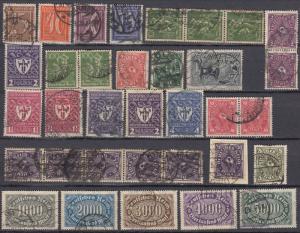 Germany - 1921/1923 Inflation small stamp lot-1 - (971)