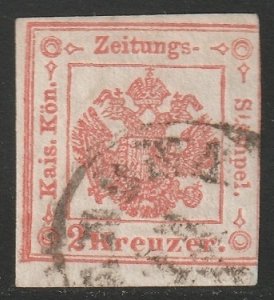 Lombardy Venetia 1859 Sc PR2 newspaper tax used Verona cancel