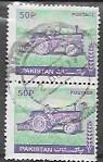 Pakistan #466 pair.  Used. Tractors, Farming, Agriculture