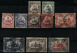 German 1905 China Kiachau Deutsche Kiautschou Michel 28-37 Used Stamp Set 62449