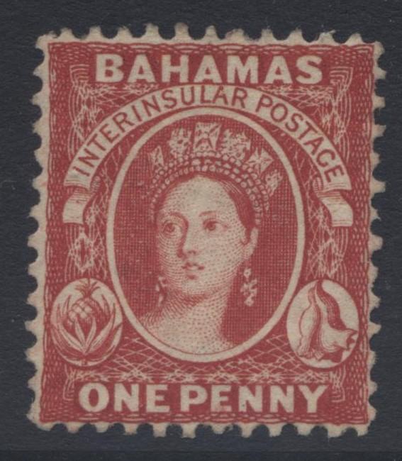 Bahamas -Scott 24 -Perf. 12 - QV -1882 - MVLH - Single 1p Stamp