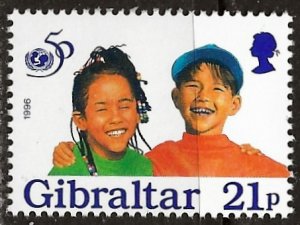 Gibraltar ~ Scott # 715a ~ MNH ~ UNICEF