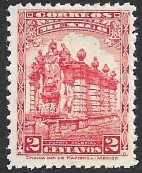 MEXICO 1923 2c Public Fountain Pictorial Sc 642 MH