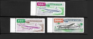 GUINEA Sc C14-16 NH issue of 1959 - AVIATION