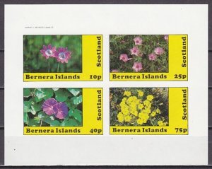 Bernera Is. 1982 Local issue. Various Flowers, sheet of 4.