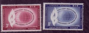 UN Sc# 47 / 48 Human Righs Day MNH set D