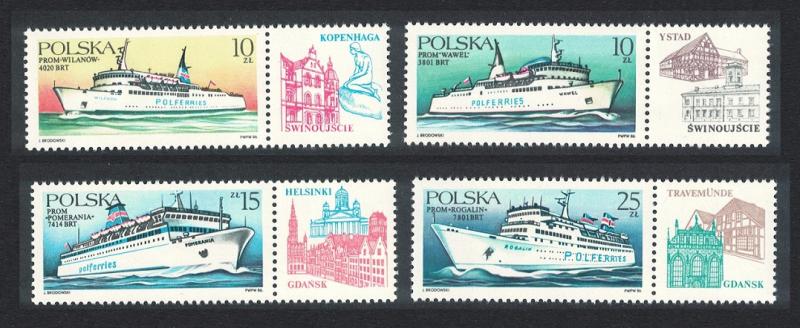 Poland Passenger Ferries 4v SG#3042-3045 SC#2740-2743