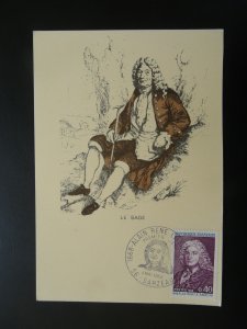 writer René Le Sage maximum card France 1968