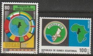 EQUATORIAL GUINEA 107-108, UNION OF CENTRAL AFRICAN STs. MINT, NH. VF. (790)